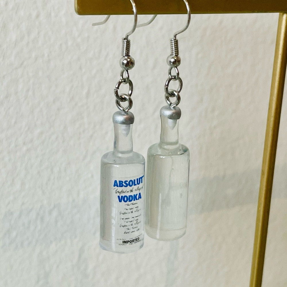 Handmade Absolut Vodka Earrings